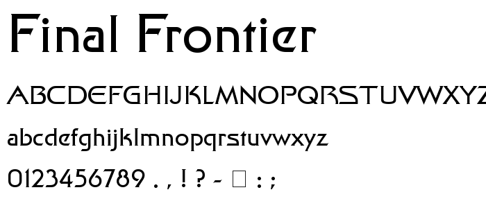 Final Frontier font